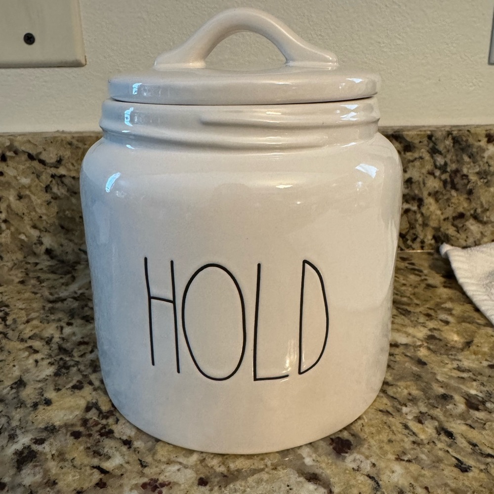 Rae Dunn Hold Canister